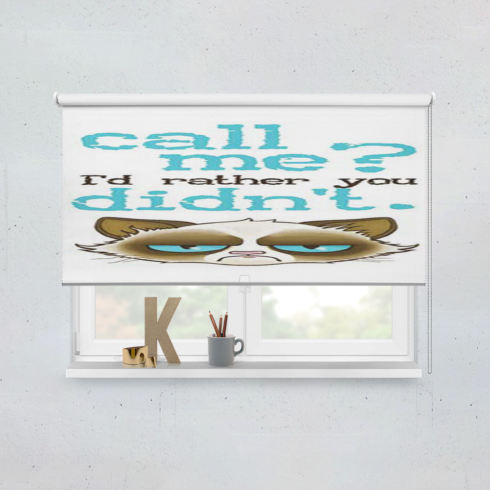 Grumpy Cat Call Me  Window Roller Blinds Shades