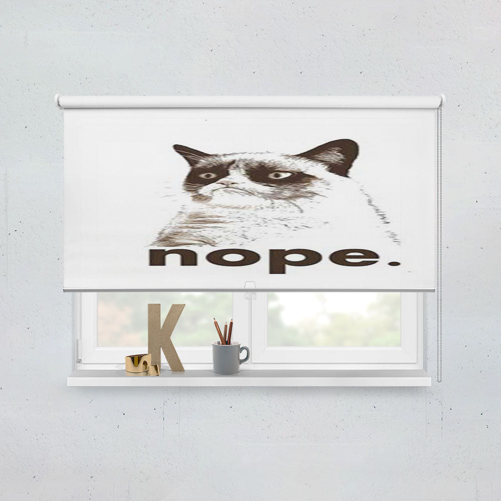 Grumpy Cat Nope  Window Roller Blinds Shades