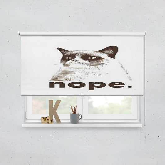 Grumpy Cat Nope  Window Roller Blinds Shades