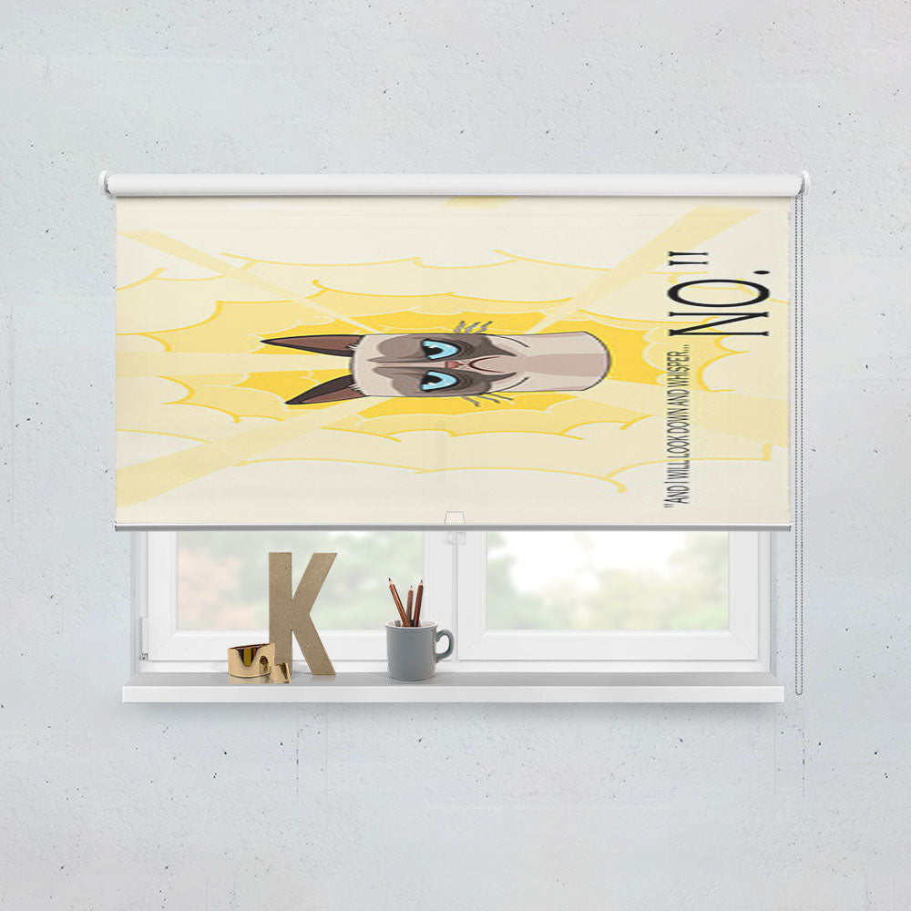 Grumpy Cat Whisper No  Window Roller Blinds Shades