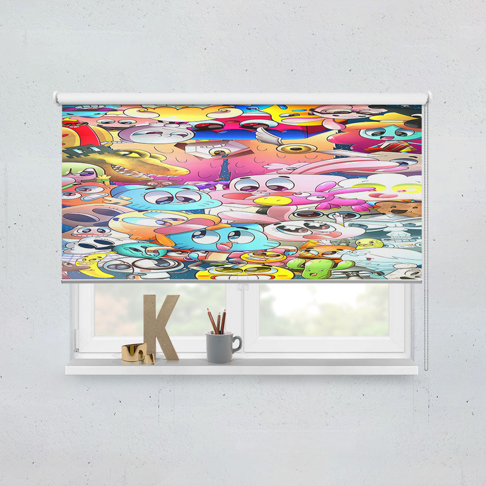 Gumball World Cartoon Network Animated Series  Window Roller Blinds Shades