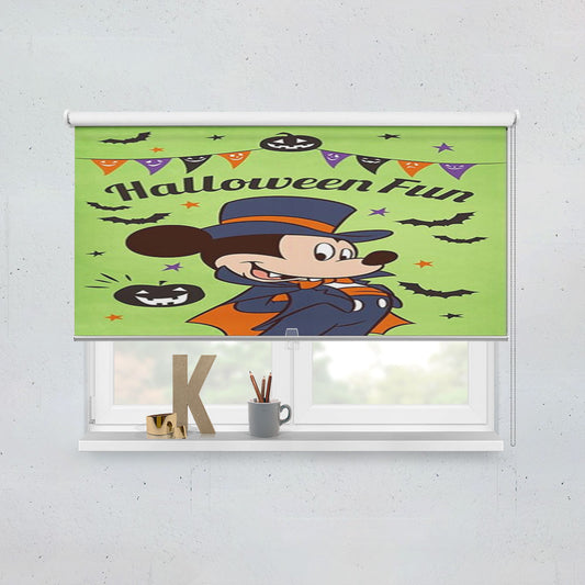 Halloween Fun Vampire Mickey Mouse Window Roller Blinds Shades
