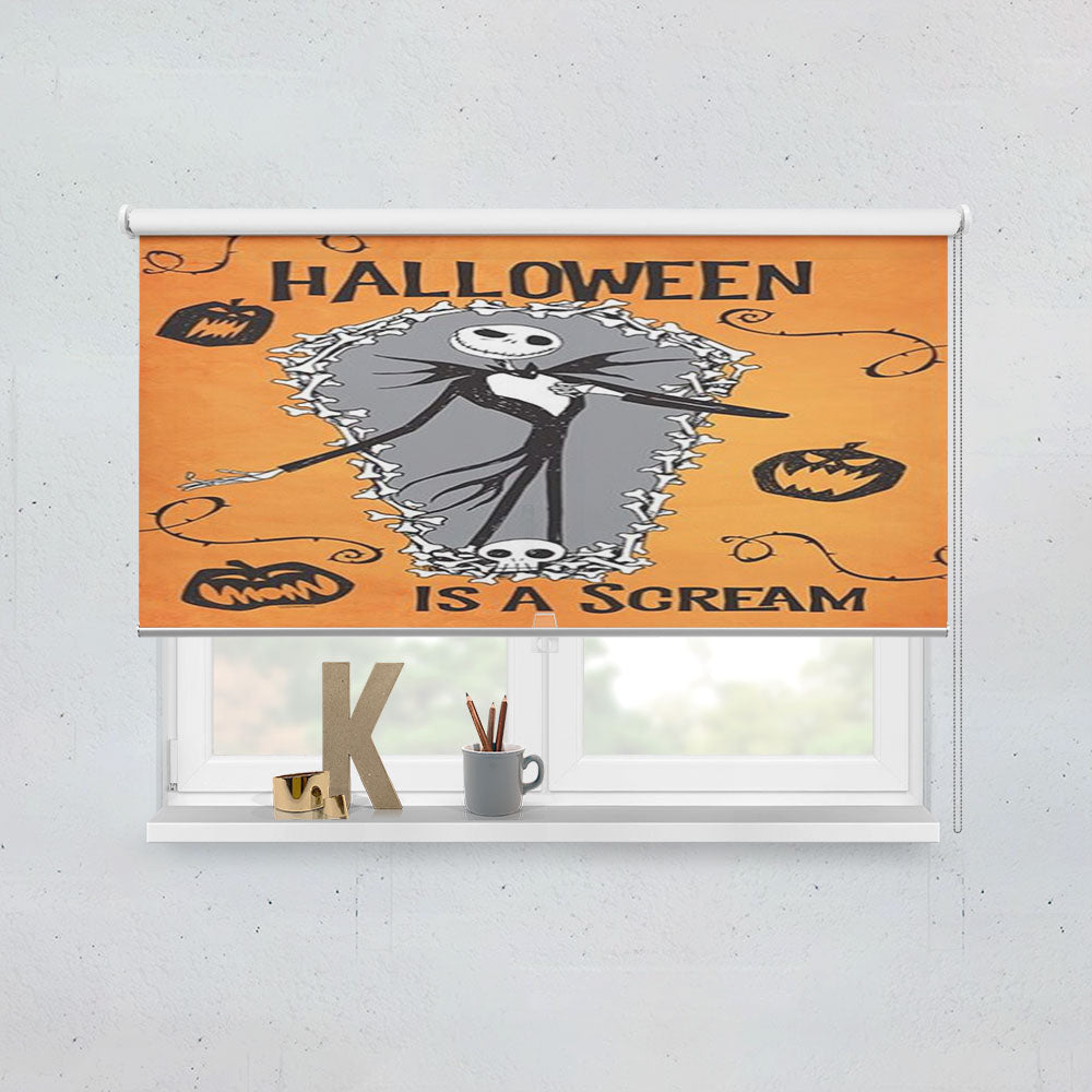 Halloween Is A Scream Jack Skellington Window Roller Blinds Shades