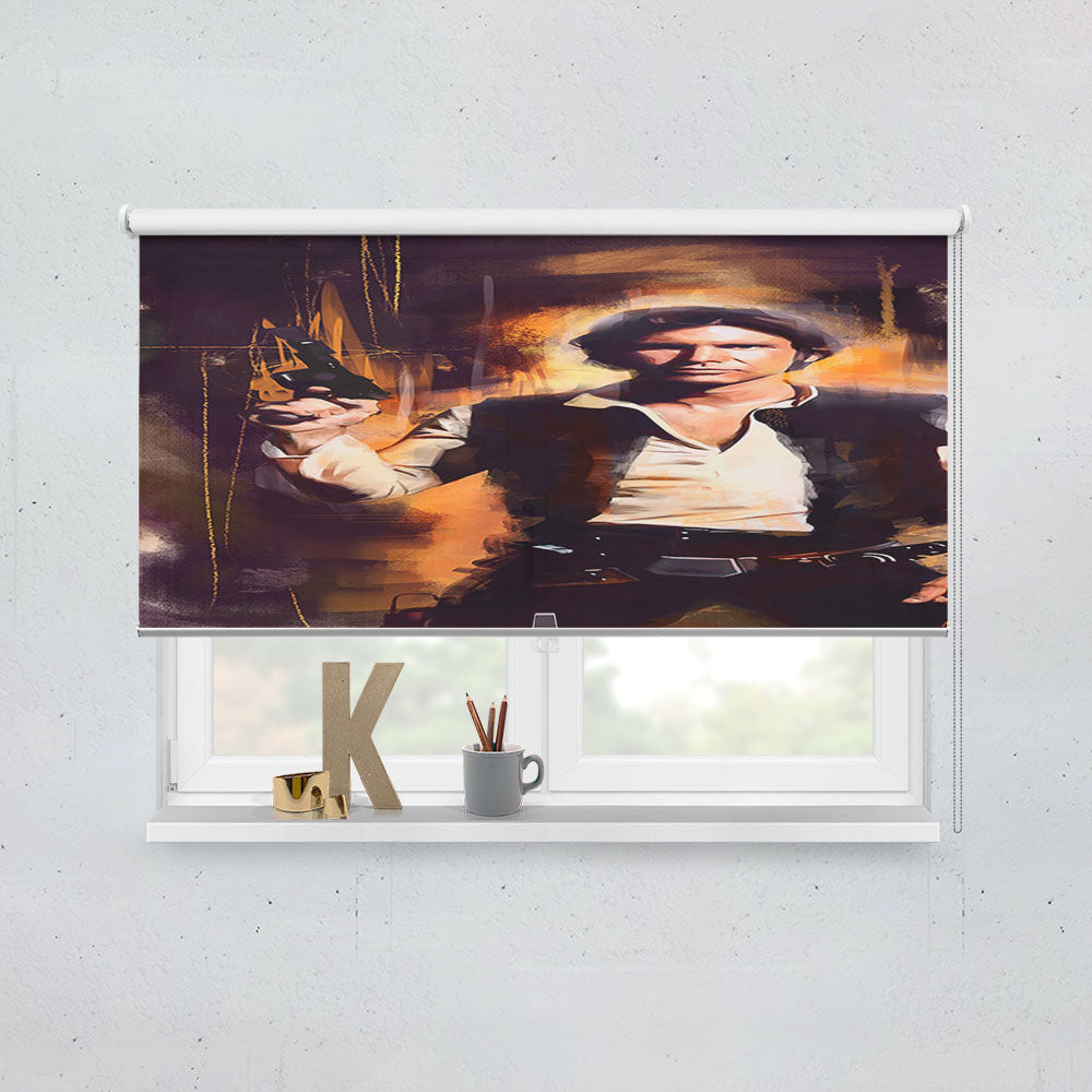 Han Solo Star Wars Art Movie Wallpaper Window Roller Blinds Shades