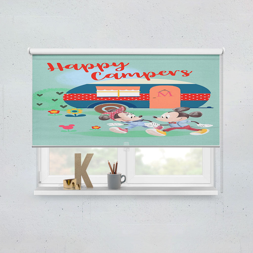 Happy Campers Mickey & Minnie Window Roller Blinds Shades
