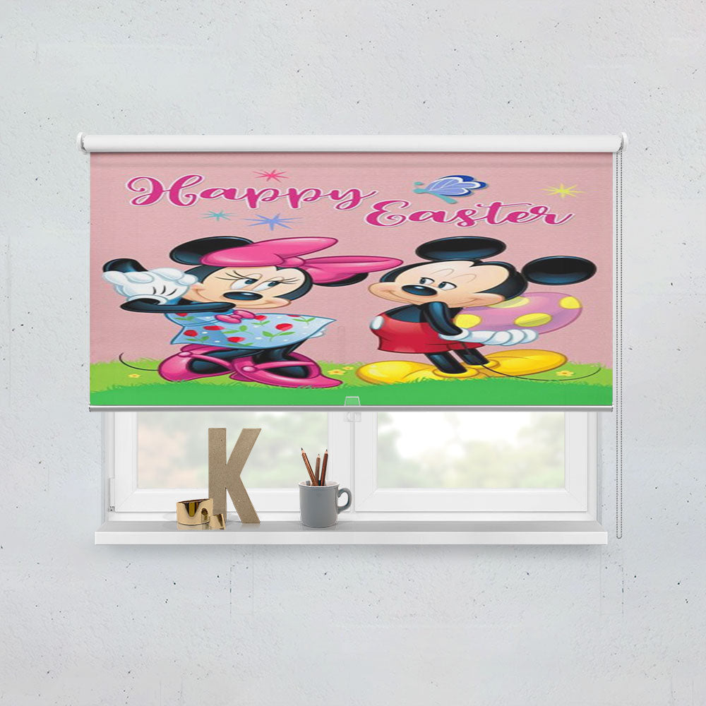 Happy Easter Mickey & Minnie Window Roller Blinds Shades