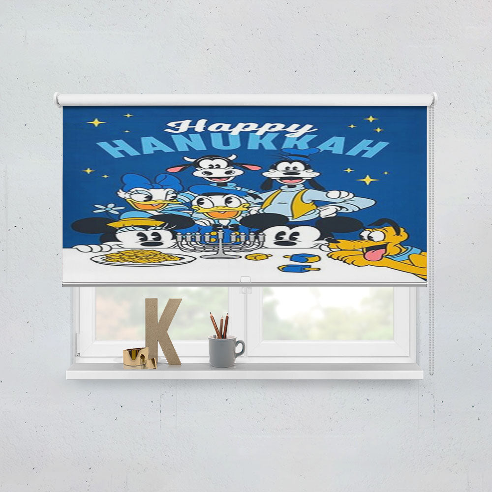 Happy Hanukkah Disney Gang Window Roller Blinds Shades