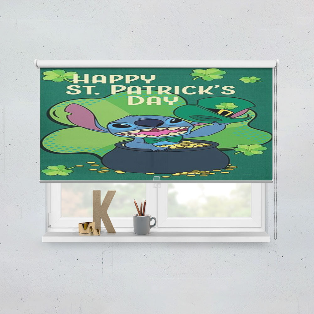 Happy St. Patrick’S Day Stitch Window Roller Blinds Shades