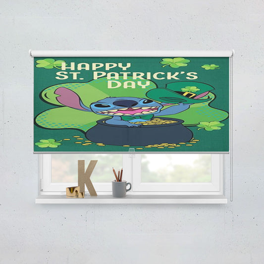 Happy St. Patrick’S Day Stitch Window Roller Blinds Shades