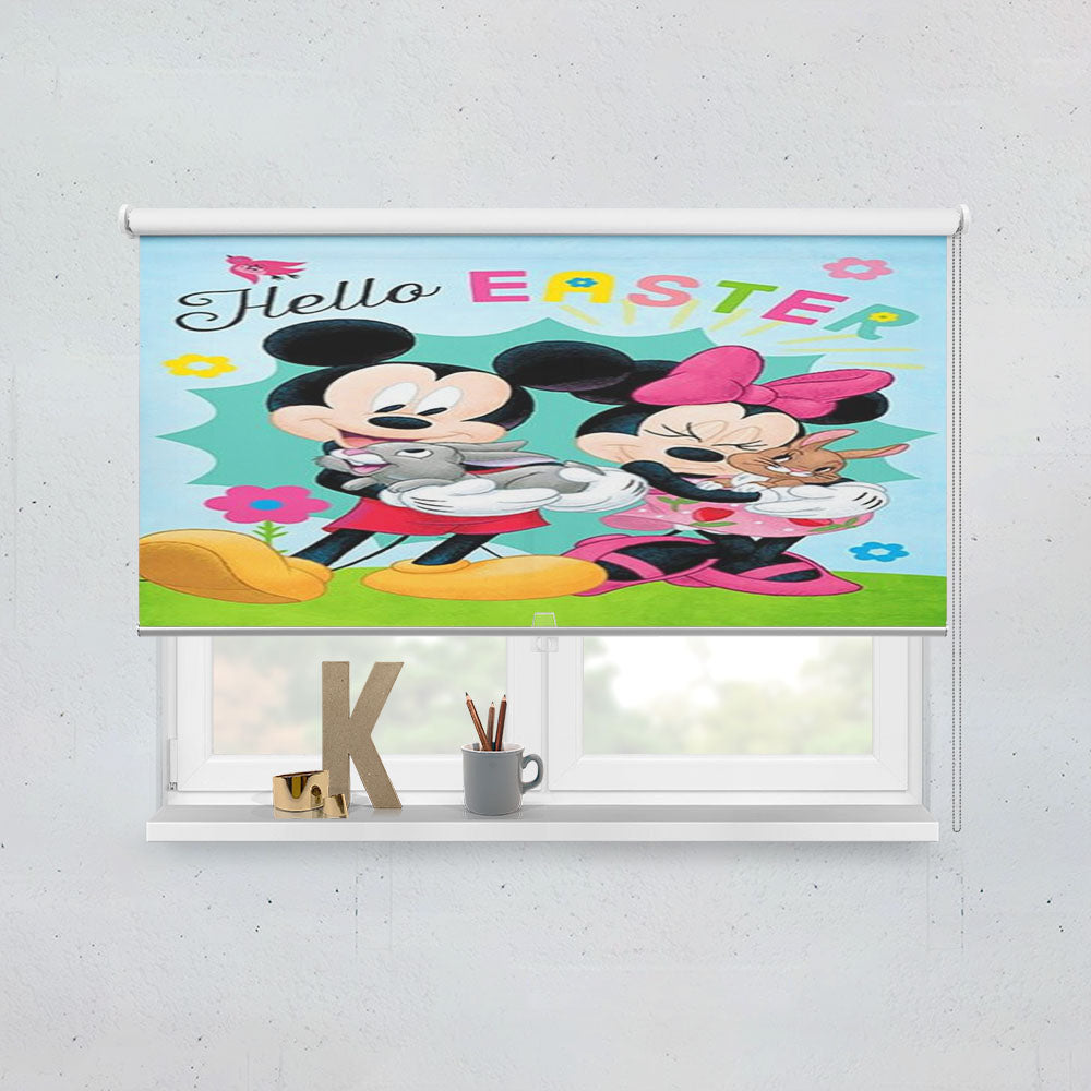 Hello Easter Mickey And Minnie Window Roller Blinds Shades