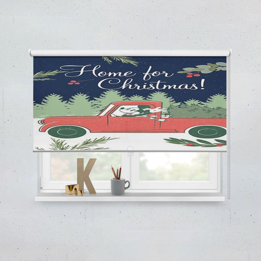 Home For Christmas Mickey Window Roller Blinds Shades
