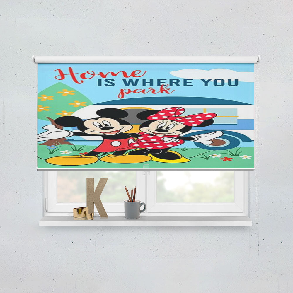 Home Is Where You Park Mickey And Minnie Window Roller Blinds Shades