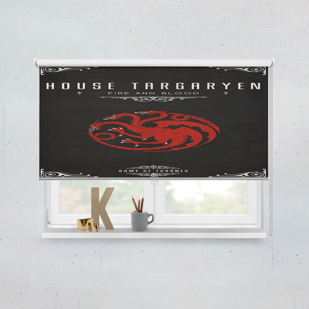 House Targayen Fire And Blood Games Of Thrones Wallpaper Window Roller Blinds Shades