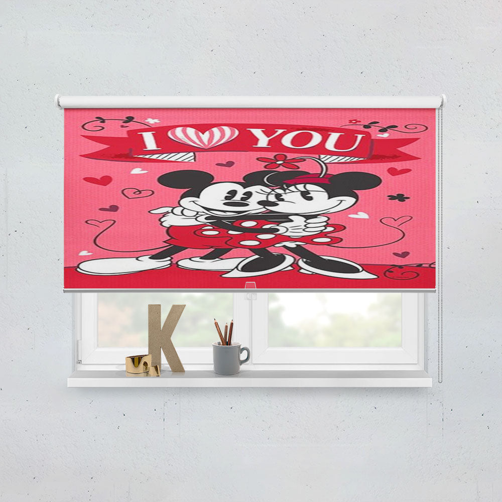 I Love Us Mickey And Minnie Window Roller Blinds Shades