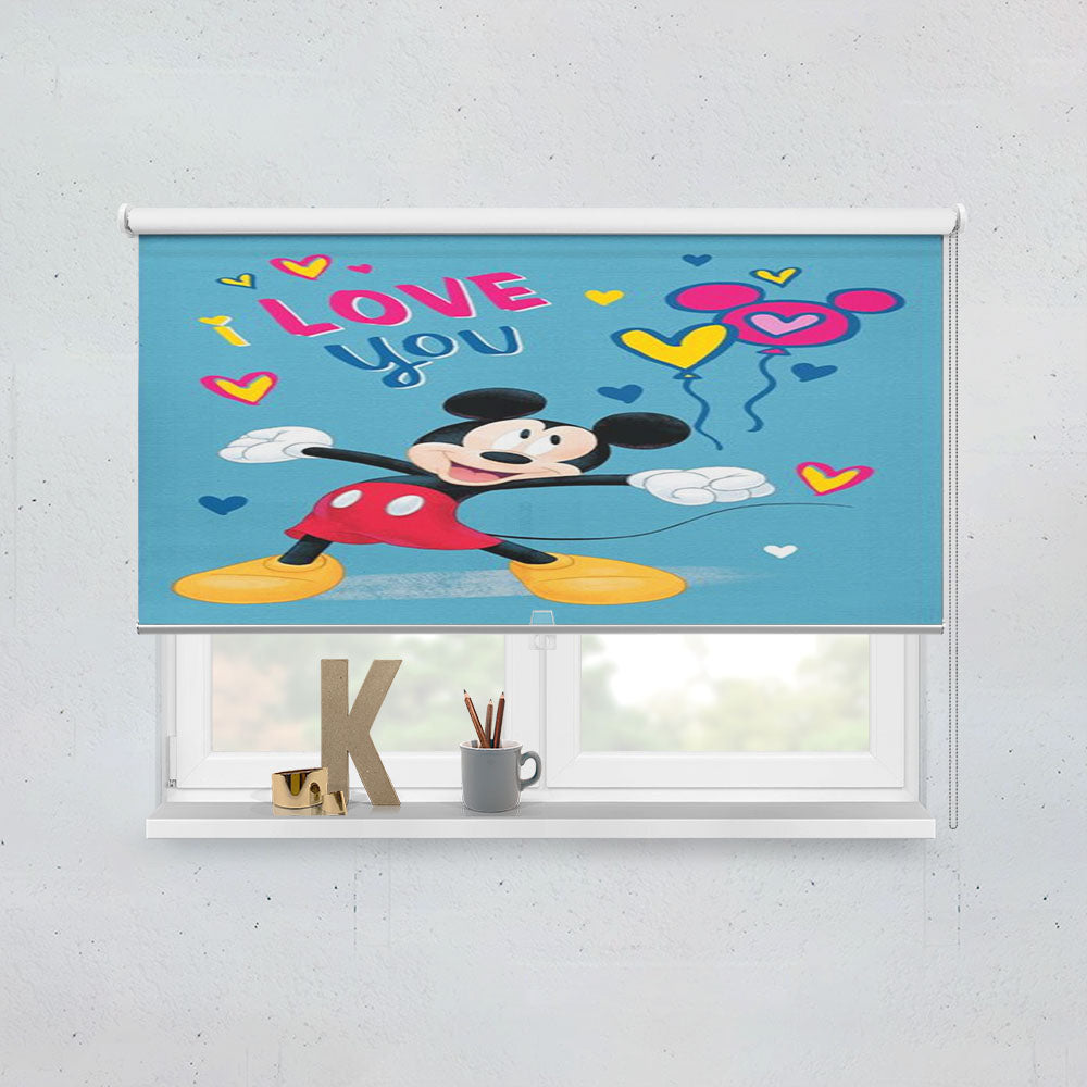 I Love You Mickey & Minnie Window Roller Blinds Shades