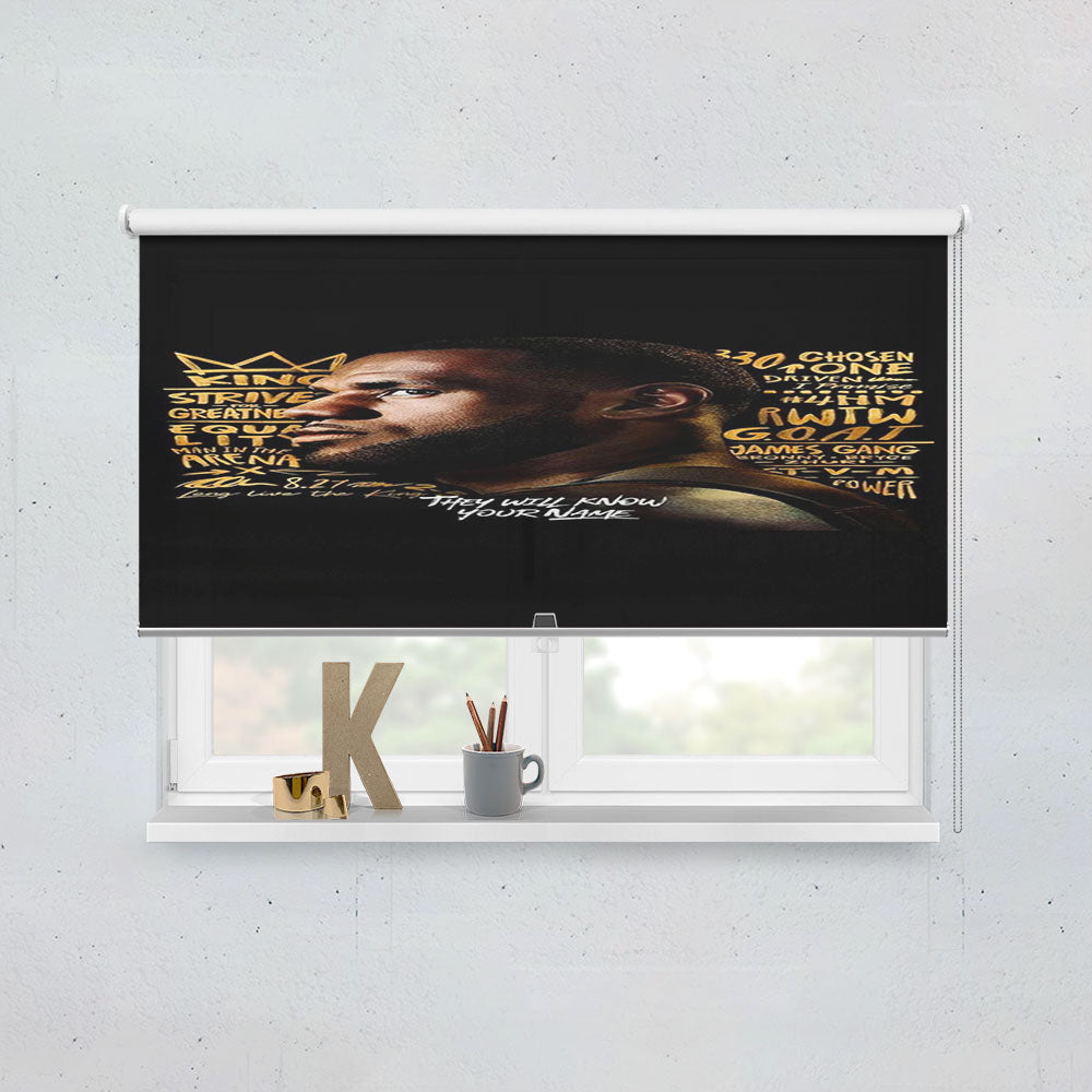 James Lebron Lakers The Kings Window Roller Blinds Shades