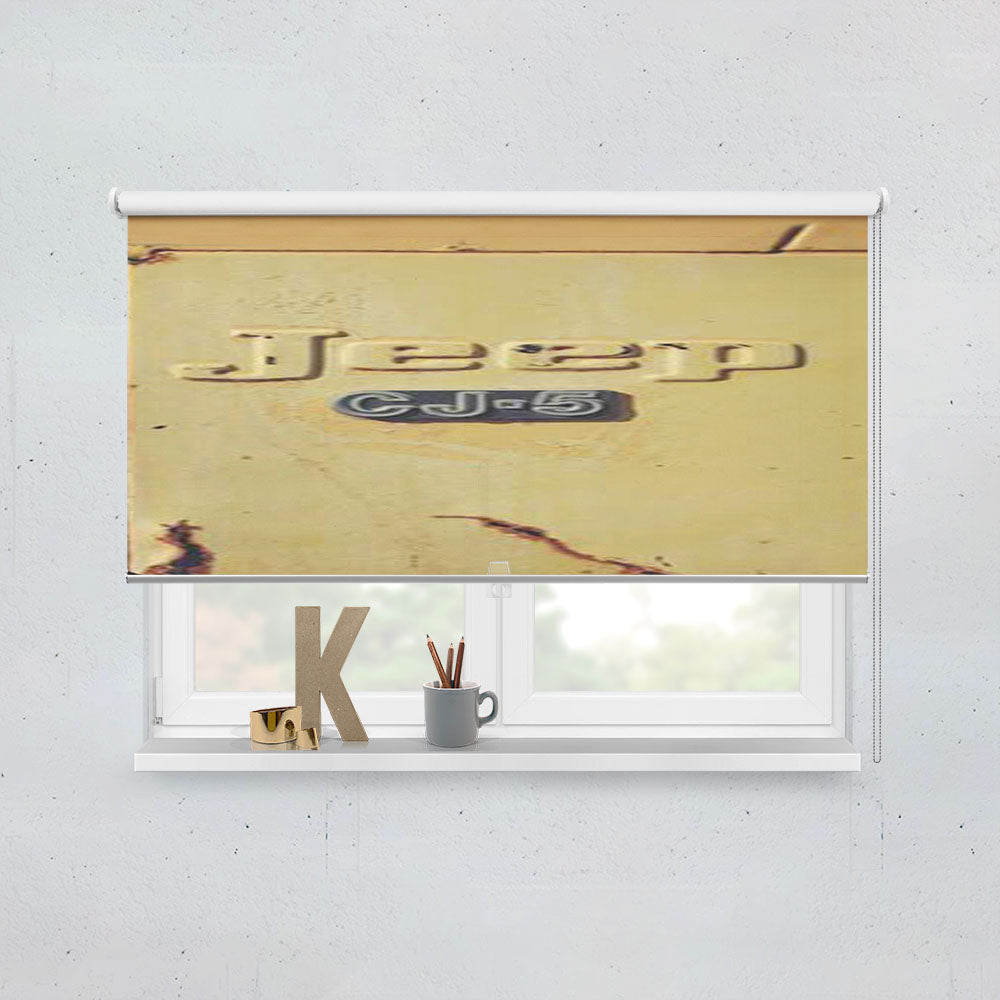 Jeep Cj5 Logo Window Roller Blinds Shades