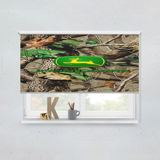 John Deere Camo Logo Window Roller Blinds Shades