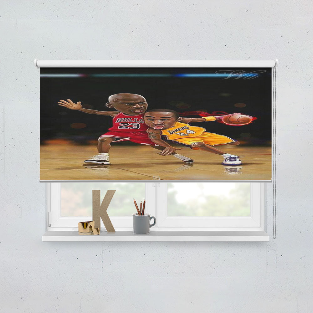 Jordan Vs Kobe Bryant Window Roller Blinds Shades