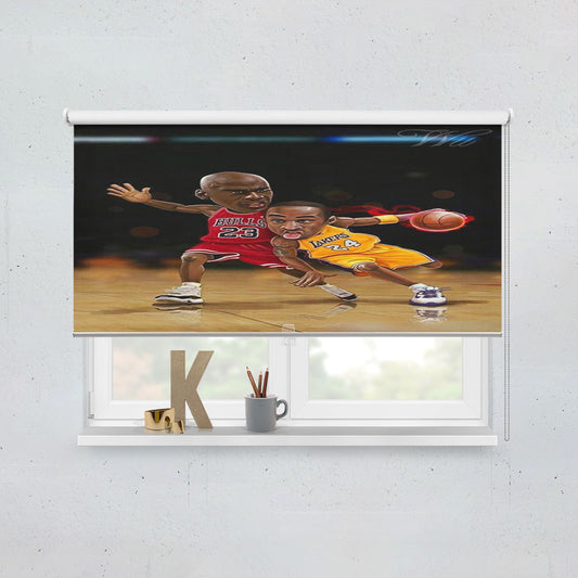 Jordan Vs Kobe Bryant Window Roller Blinds Shades