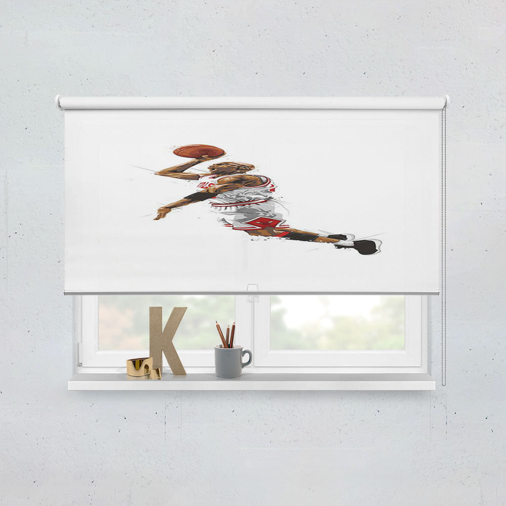 Jumpman Jordan On White Background Window Roller Blinds Shades