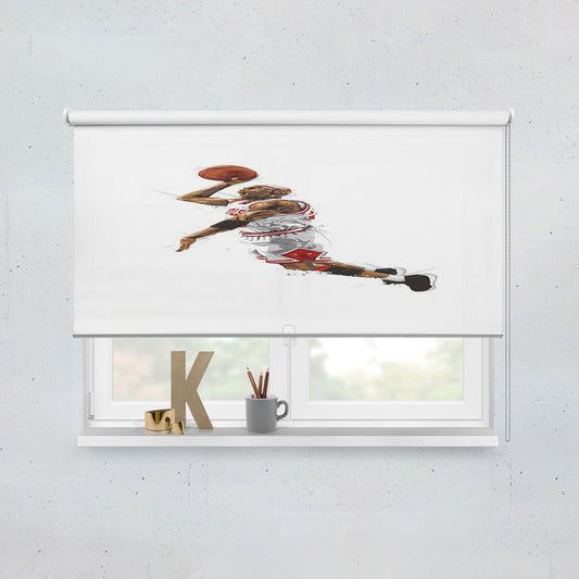 Jumpman Jordan On White Background Window Roller Blinds Shades