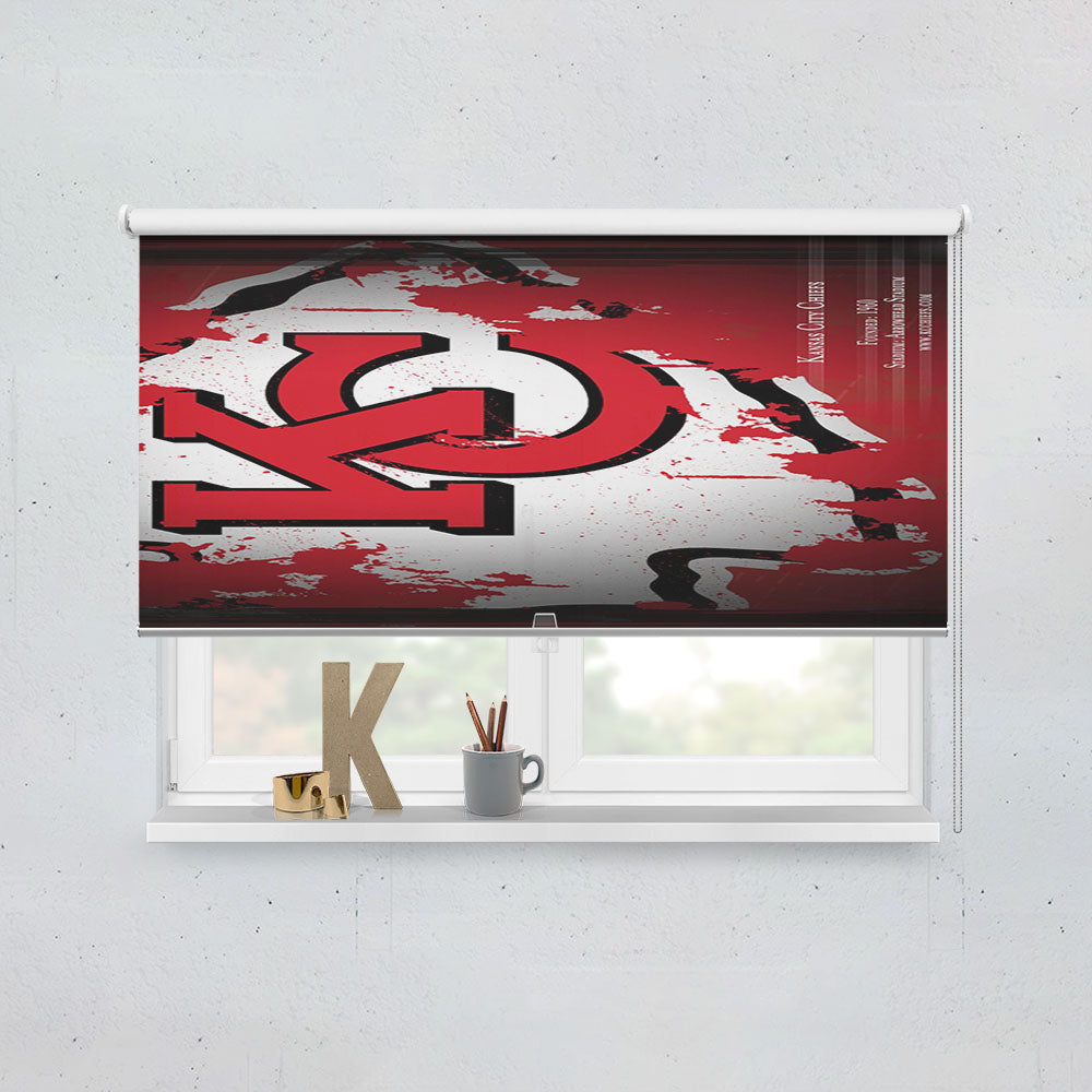 Kansas City Chiefs Window Roller Blinds Shades
