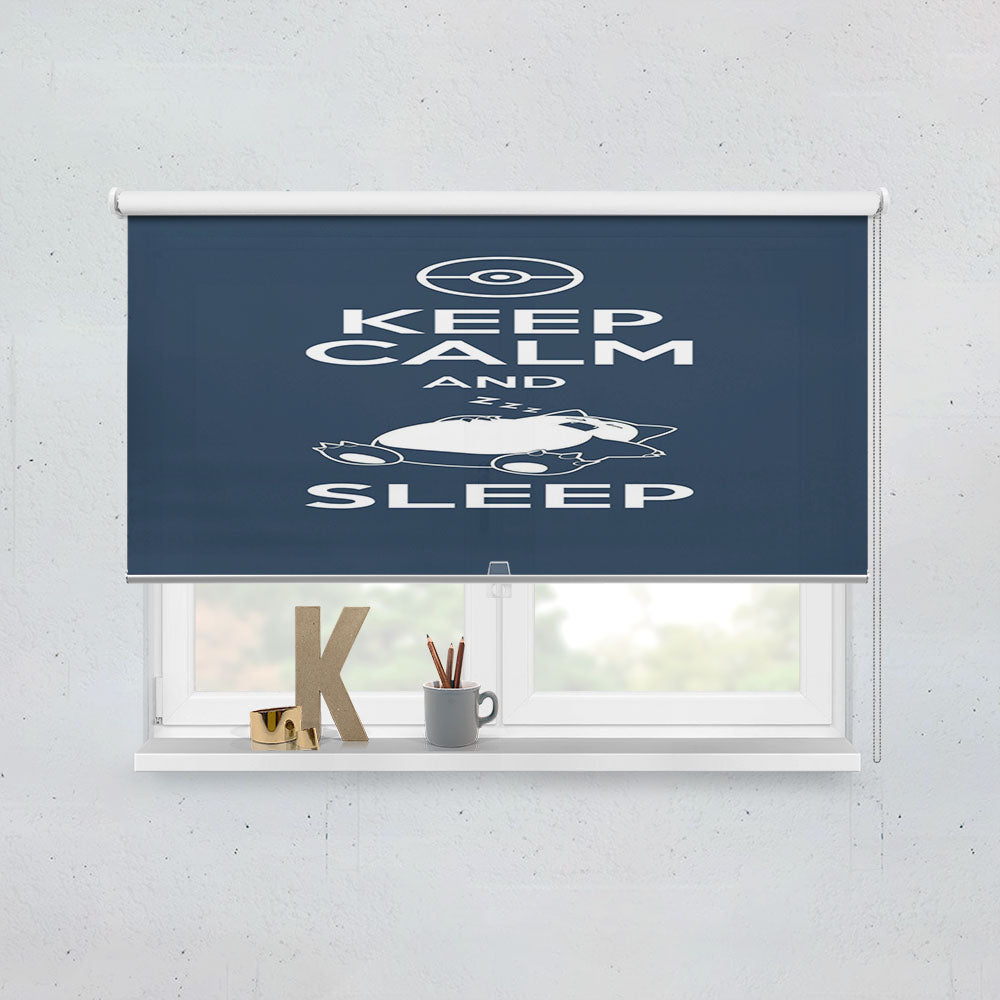 Keep Calm And Sleep Pokemon Window Roller Blinds Shades