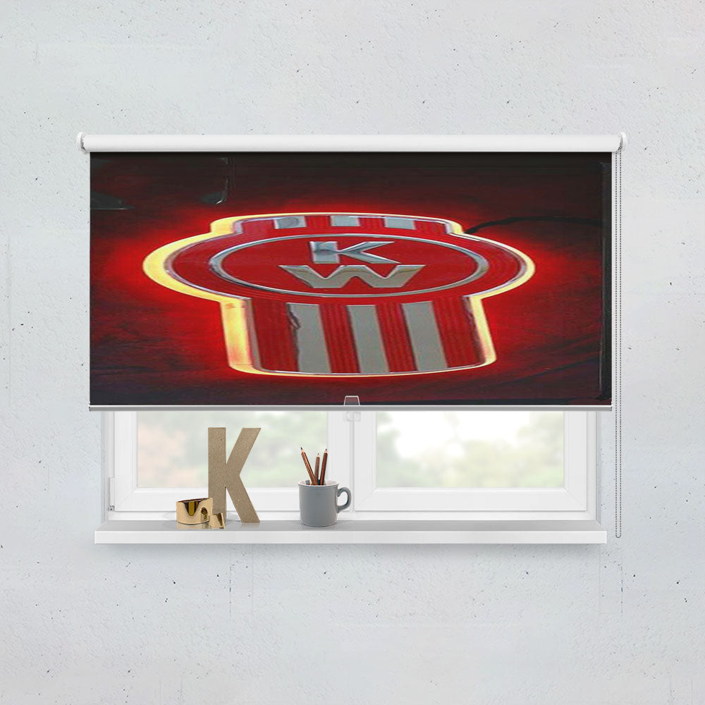 Kenworth Truck Glow Logo Window Roller Blinds Shades