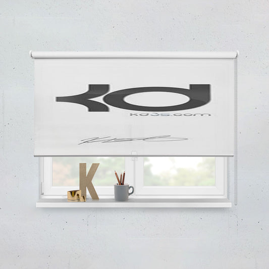Kevin Durant Logo On Wht Window Roller Blinds Shades