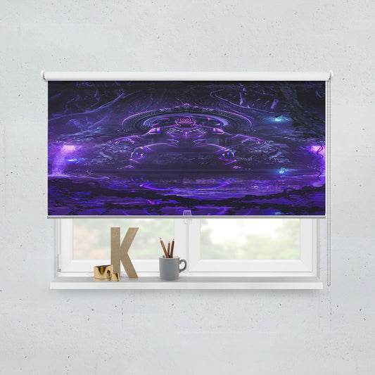 King Black Panther Purple Glow Window Roller Blinds Shades