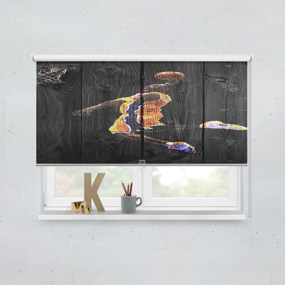 Kobe Bryant Dark Wood Window Roller Blinds Shades