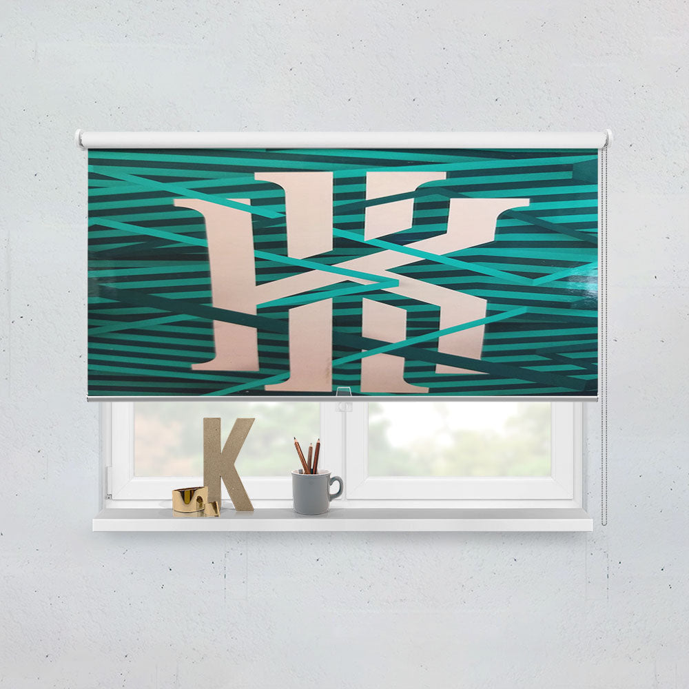 Kyrie Irving Green Stripe Window Roller Blinds Shades