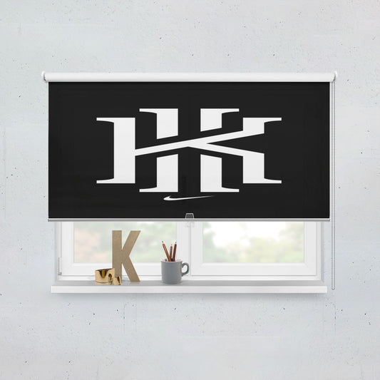 Kyrie Irving Nike Black White Logo Window Roller Blinds Shades