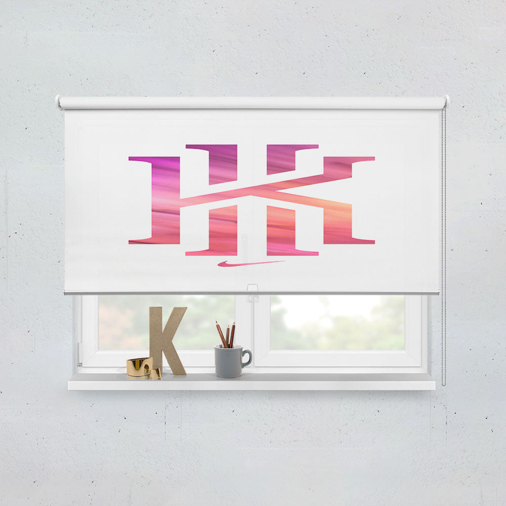 Kyrie Irving Nike White Pink Logo Window Roller Blinds Shades
