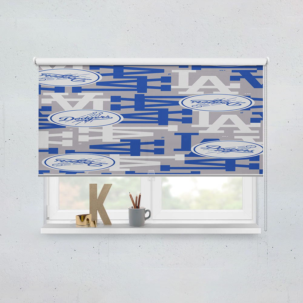 La Dodgers Pattern Window Roller Blinds Shades