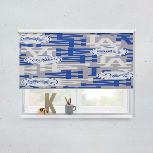 La Dodgers Pattern Window Roller Blinds Shades