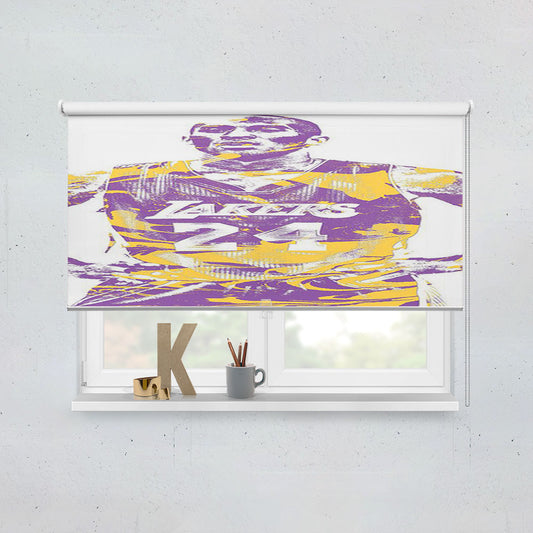 Lakers Kobe Bryant Overlay Style Window Roller Blinds Shades