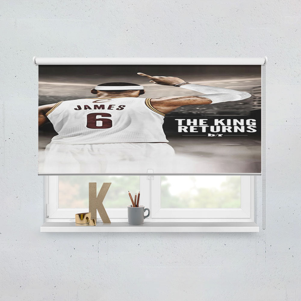 Lebron James Basket King Returns Window Roller Blinds Shades