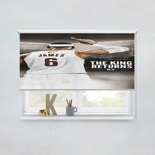 Lebron James Basket King Returns Window Roller Blinds Shades