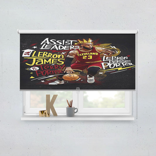 Lebron James Doodle Nba Legend Window Roller Blinds Shades
