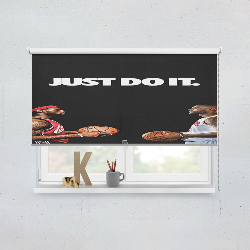 Lebron James Just Do It Nba Wallpaper Window Roller Blinds Shades