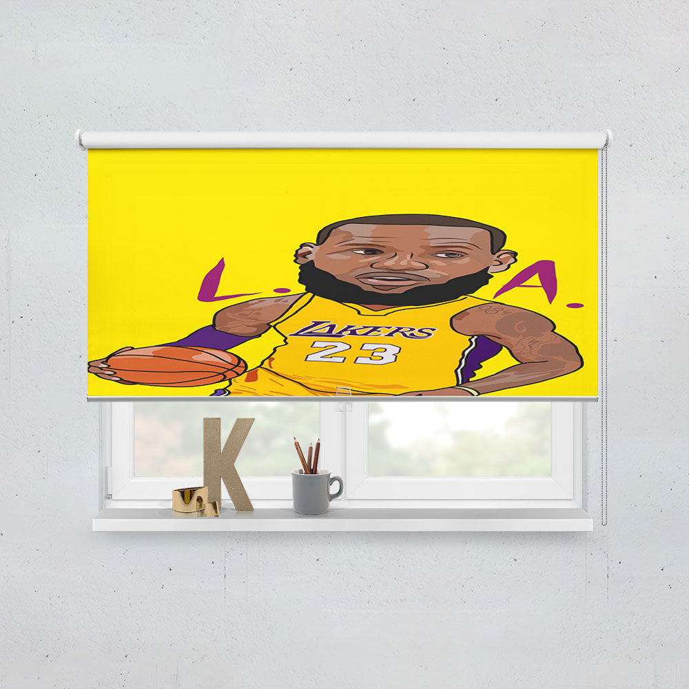 Lebron James Lakers Chibi Window Roller Blinds Shades