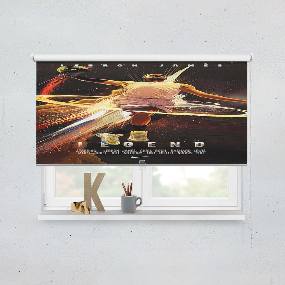 Legend Nba Lebron James Slam Dunk Window Roller Blinds Shades