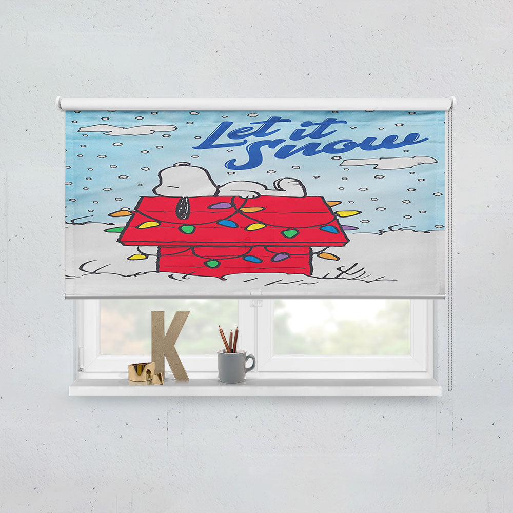 Let It Snow Snoopy Christmas Window Roller Blinds Shades