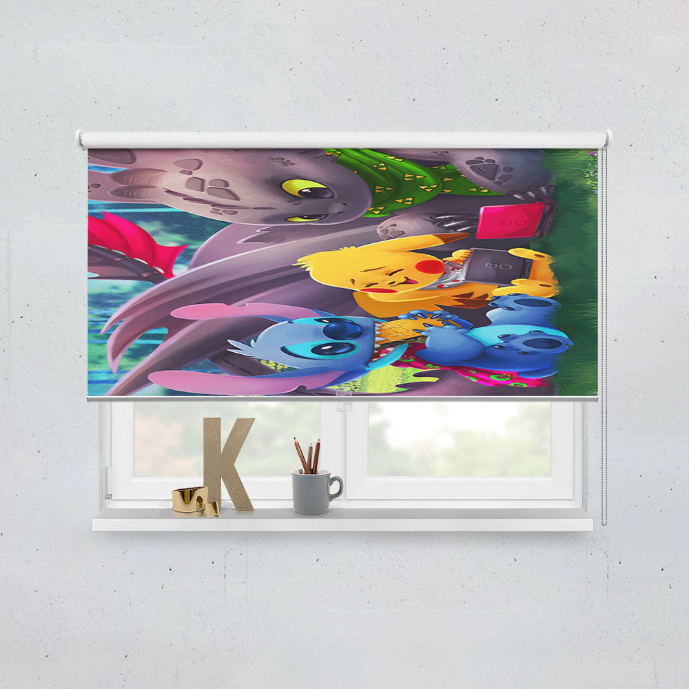 Lilo Stitch Pikachu Pokemon Toothless How To Train Window Roller Blinds Shades