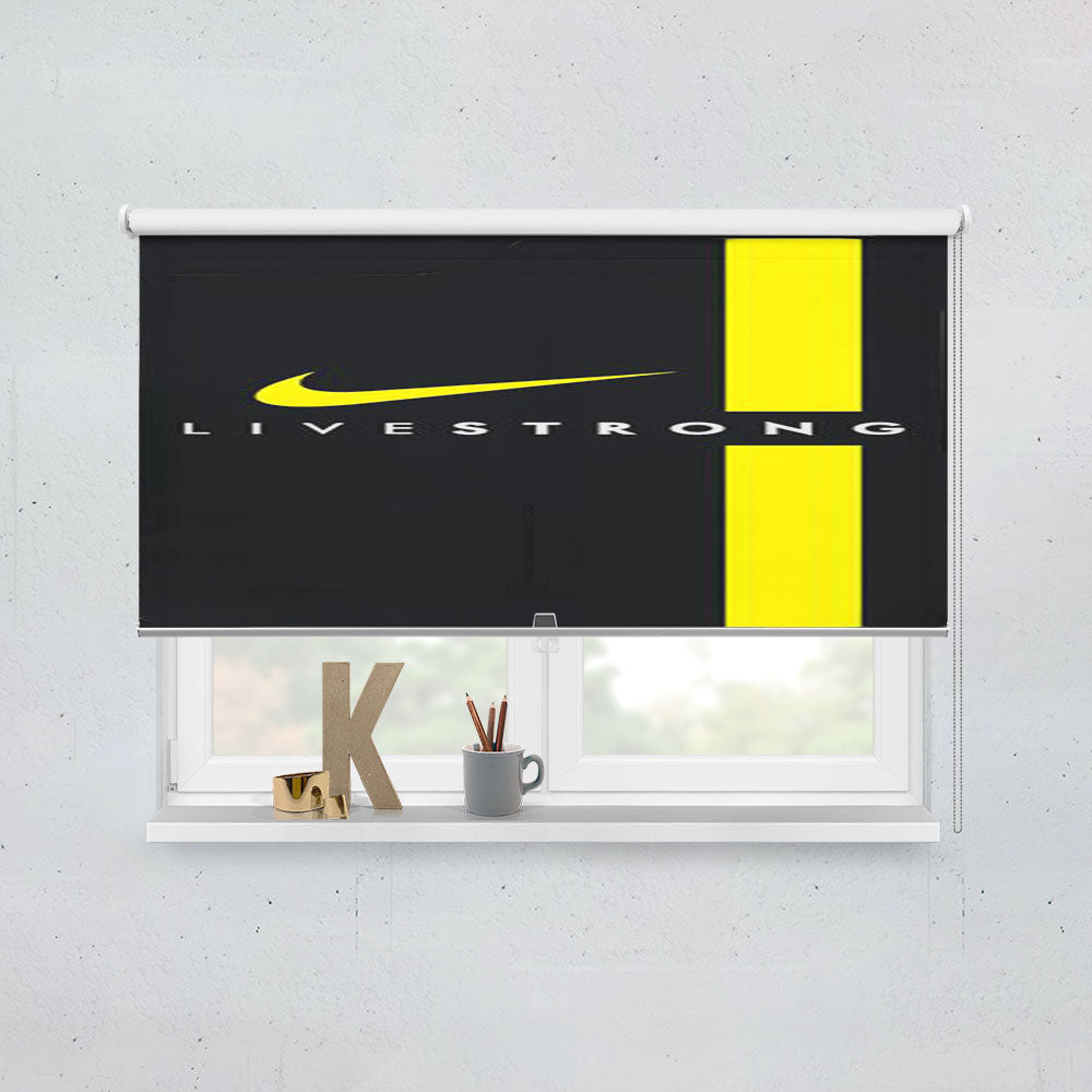 Livestrong Nike Logo Sport Bike  Window Roller Blinds Shades
