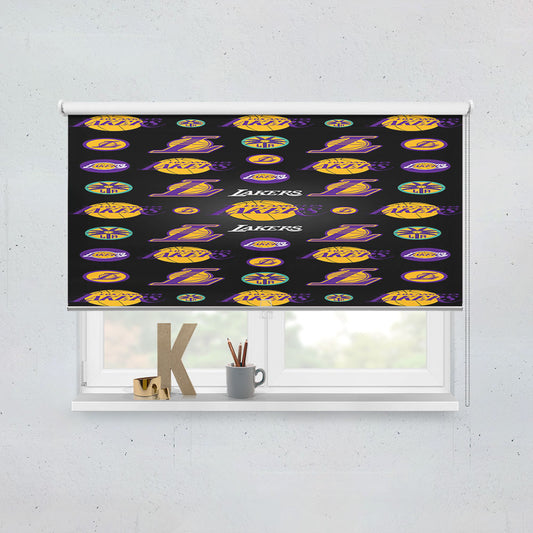 Los Angeles Lakers Logo Pattern Window Roller Blinds Shades