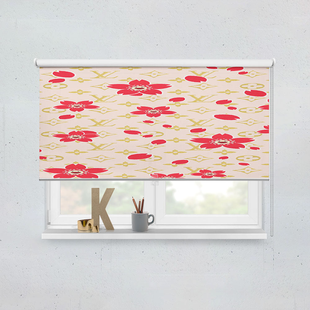 Louis Vuitton Cream Red Window Roller Blinds Shades