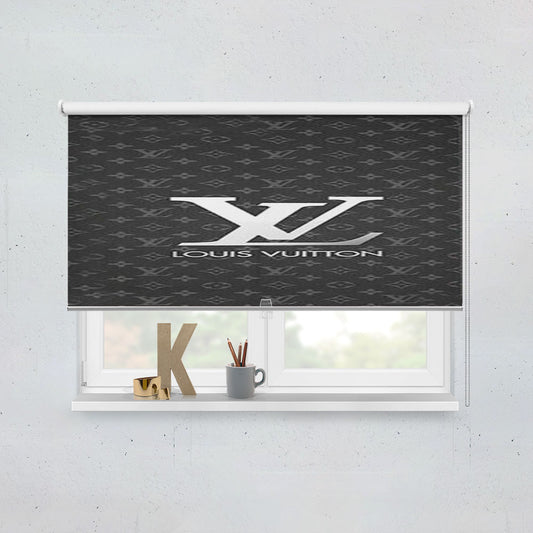 Louis Vuitton Grey Logo Window Roller Blinds Shades